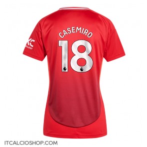 Manchester United Casemiro #18 Prima Maglia Femmina 2024-25 Manica Corta